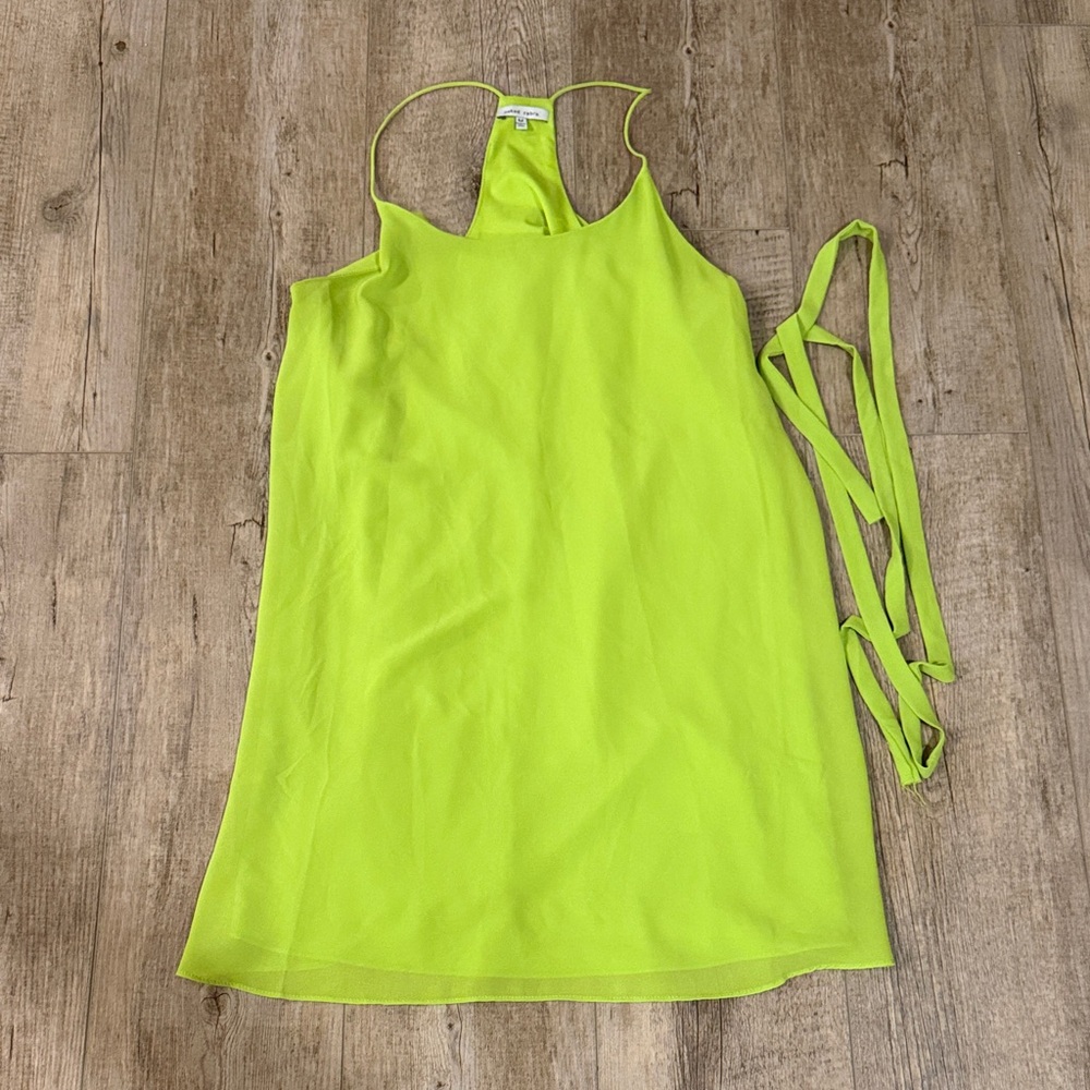 Naked Zebra Neon Green Halter Top